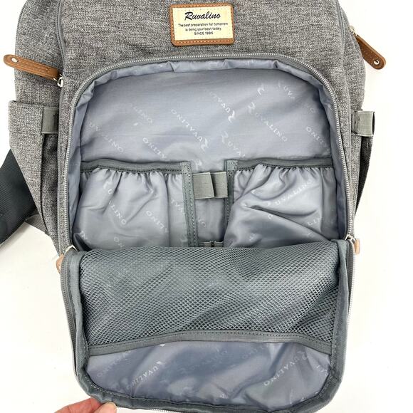 Ruvalino gray diaper backpack - Picture 5 of 10
